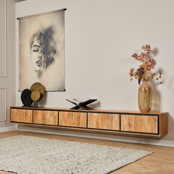 Zwevend tv meubel RichWood | 280 cm foto 1