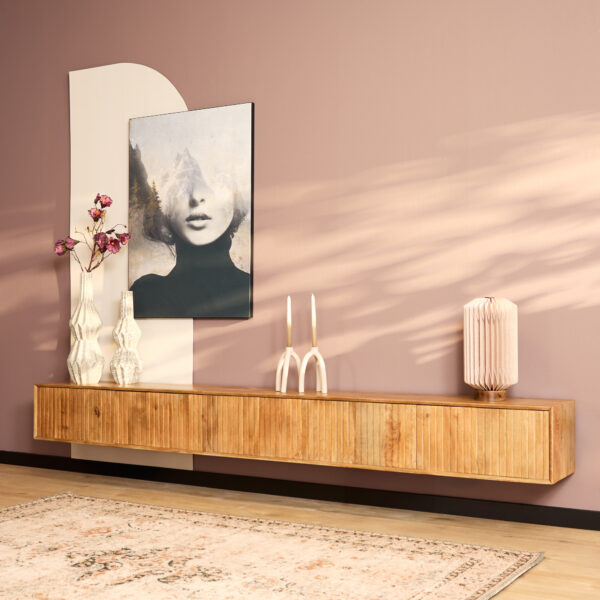 Zwevend tv meubel Madison Naturel | 280 cm foto 1