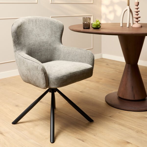 Eetkamerstoel Hanna | Ash Grey | Met armleuning foto 1