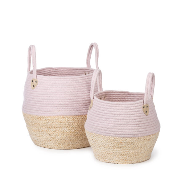 Kori mand roze/naturel set van 2 foto 1