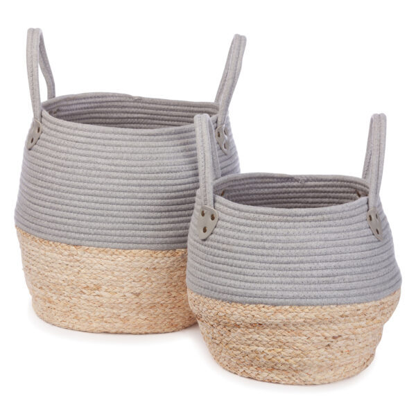 Kori mand grijs/naturel set van 2 foto 1