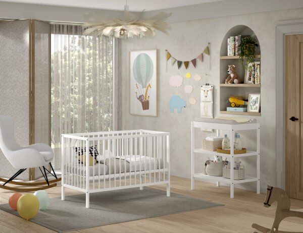 DINO babybed en verzorgingstafel foto 1
