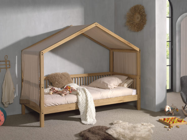 FORREST huisbed in eik met textielset. foto 1