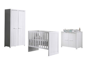 ERIK babybed met kommode, verzorgingstafel en tweedeurskleerkast