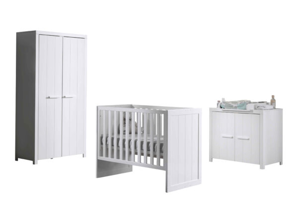 ERIK babybed met kommode, verzorgingstafel en tweedeurskleerkast foto 1