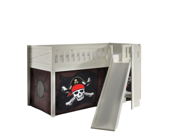Deze SCOTT combinatie bestaat uit de hoogslaper met glijbaan en het CARIBIAN PIRATES speelgordijn. foto 1