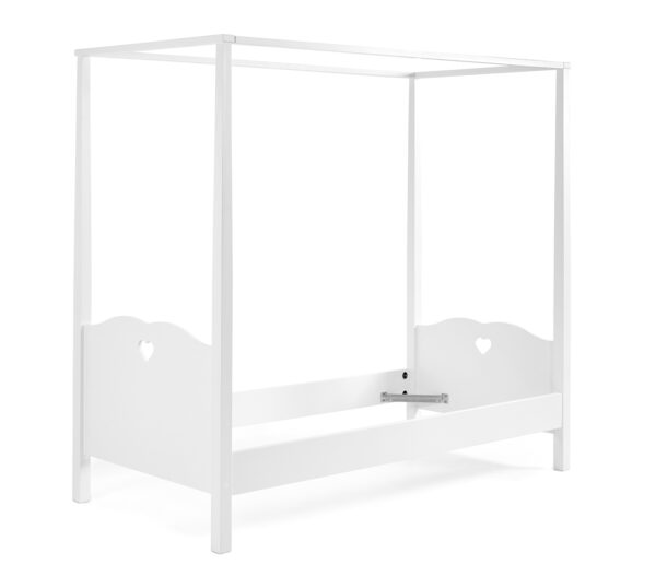Deze Amori-combinatie bestaat uit een een hemelbed en een lattenbodem kader foto 1