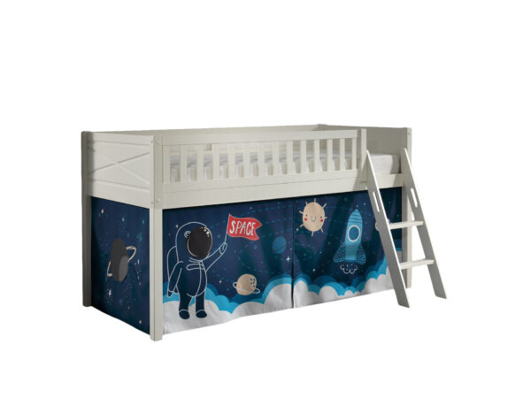 Deze SCOTT combinatie bestaat uit de hoogslaper en het SPACE SHUTTLE speelgordijn. foto 1