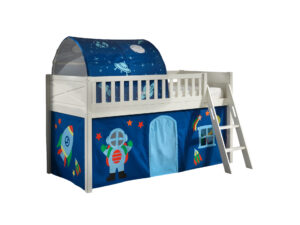 Deze SCOTT combinatie bestaat uit de hoogslaper en het ASTRO speelgordijn en tunnel.