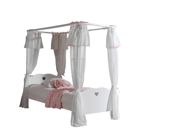 Deze Amori-combinatie bestaat uit een een hemelbed , een lattenbodem kader, een bedtextiel en een rolbed foto 1