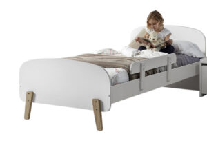 Deze KIDDY combinatie in wit bestaat uit een bed (90x200) en bijhorende uitvalbeveiliging.
