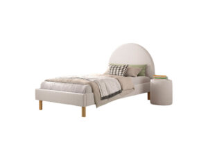Bouclé MOON bed met poef