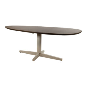 Eetkamertafel 190, organisch, poot Beige, Mango Brown Walnut