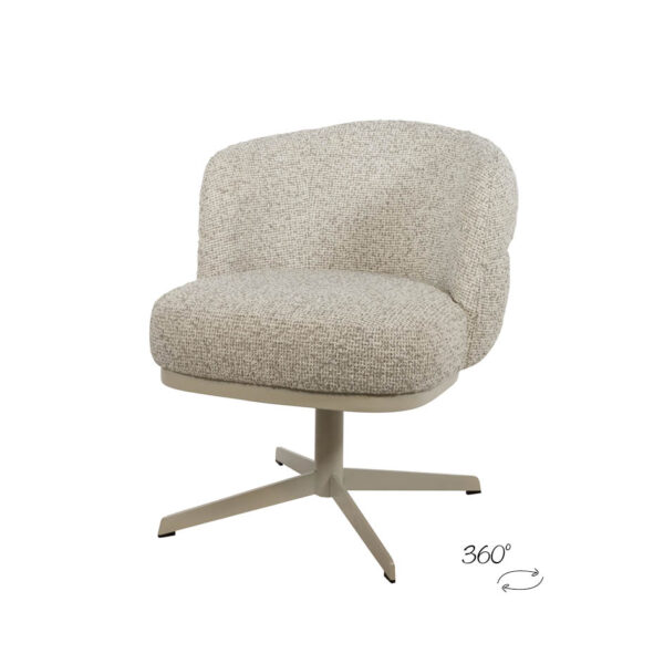 JLo eetkamerstoel – beige draaipoot 360 – Cuzco – Fog 3 foto 1