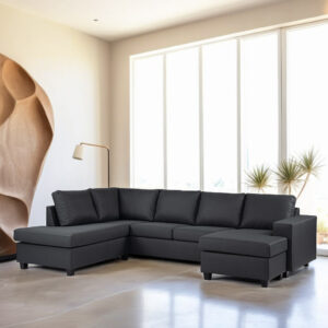 3 seater corner left CL, fabric Malmo 96, M230 antracite