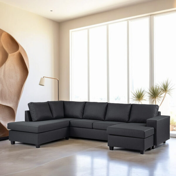 3 seater corner left CL, fabric Malmo 96, M230 antracite foto 1
