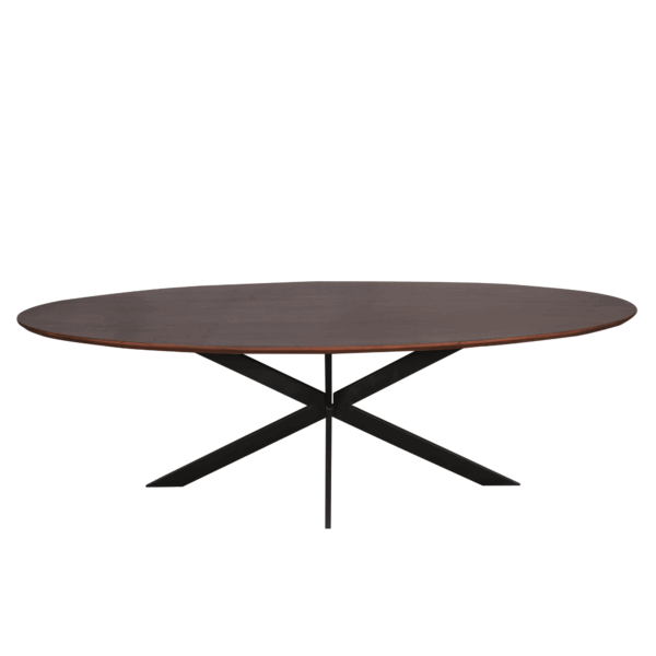 Eiken eettafel Ferris | Ovaal 240 cm | Walnoot foto 1
