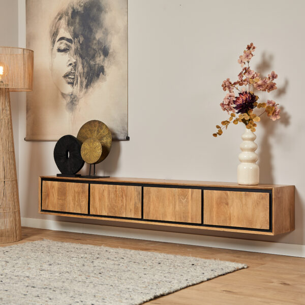 Zwevend tv meubel RichWood | 200 cm foto 1