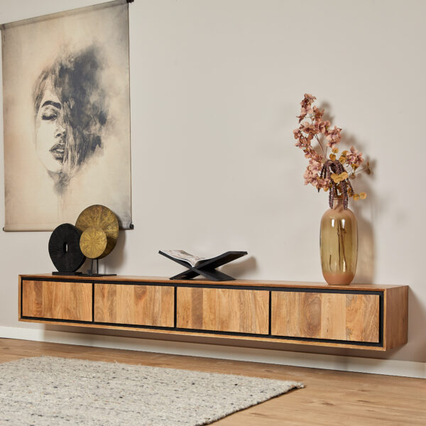 Zwevend tv meubel RichWood | 240 cm foto 1