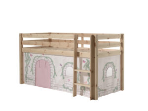 Deze PINO-combinatie bestaat uit een natuurkleurige PINO hoogslaper en een speelgordijn birdy