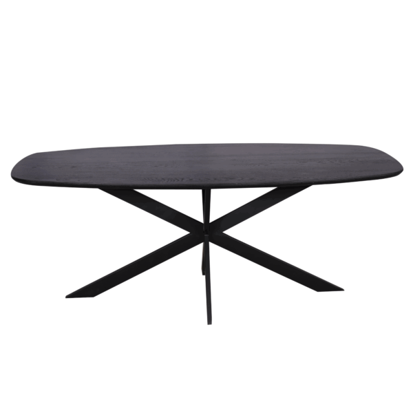 Eiken eettafel Ferris | Deens Ovaal 200 cm | Zwart foto 1