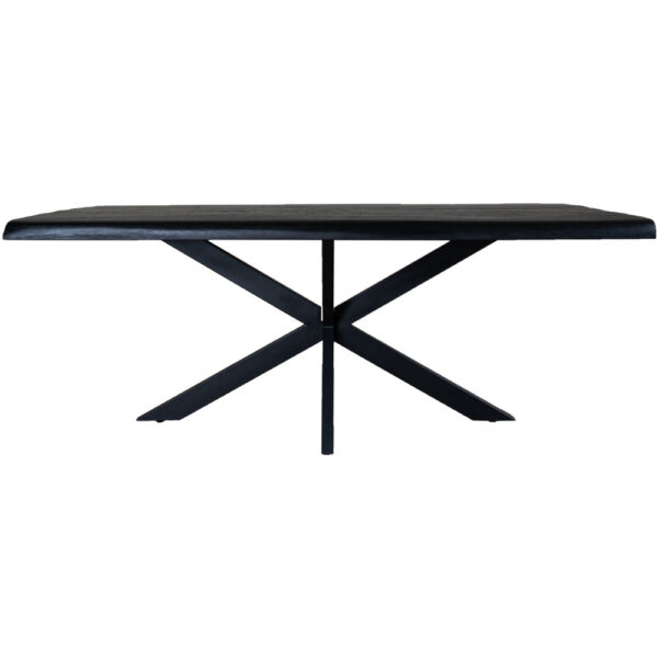 Eettafel Arvu 220 cm – Zwart Mangohout Spinpoot foto 1