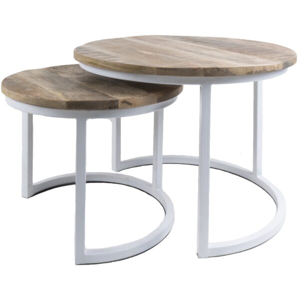 Salontafel Bart Wit – Set van 2 foto 1