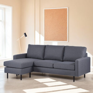 3 seater sofa CL L+R, fabric Malmo 95, M411 dark grey