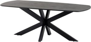 Eetkamertafel deens ovaal 180, Acacia Black