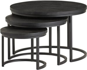 Black Enzo salontafel set van 3