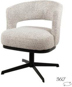 Bruce eetkamerstoel - draaipoot 360 - Coco - Salt 'n Pepper 80