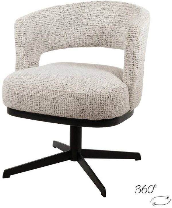 Bruce eetkamerstoel – draaipoot 360 – Coco – Salt ‘n Pepper 80 foto 1